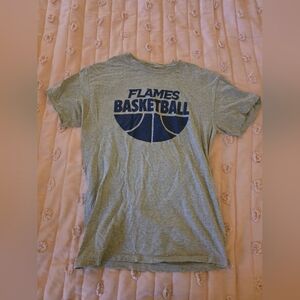 Gray Flames Basketball T-Shirt